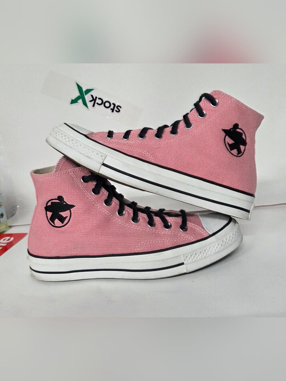 CONVERSE CHUCK TAYLOR ALL STAR 70 HI X STUSSY ‘SURFMAN PINK’ (SZ 8 Mens 10 Women